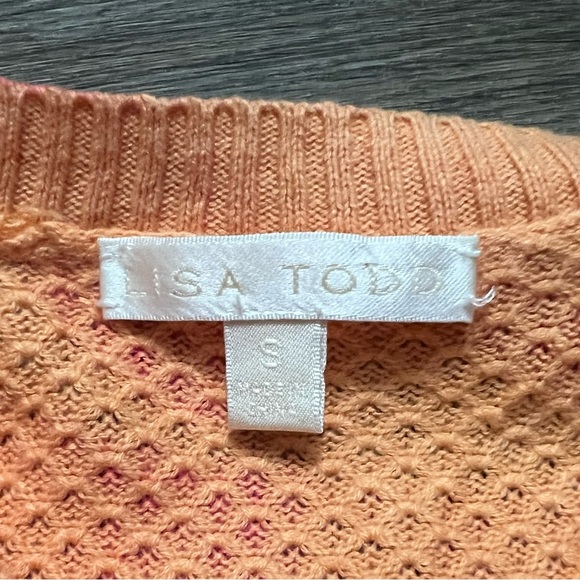Lisa Todd Rise Sweater Above Pink Orange Size Small - Picture 3 of 5